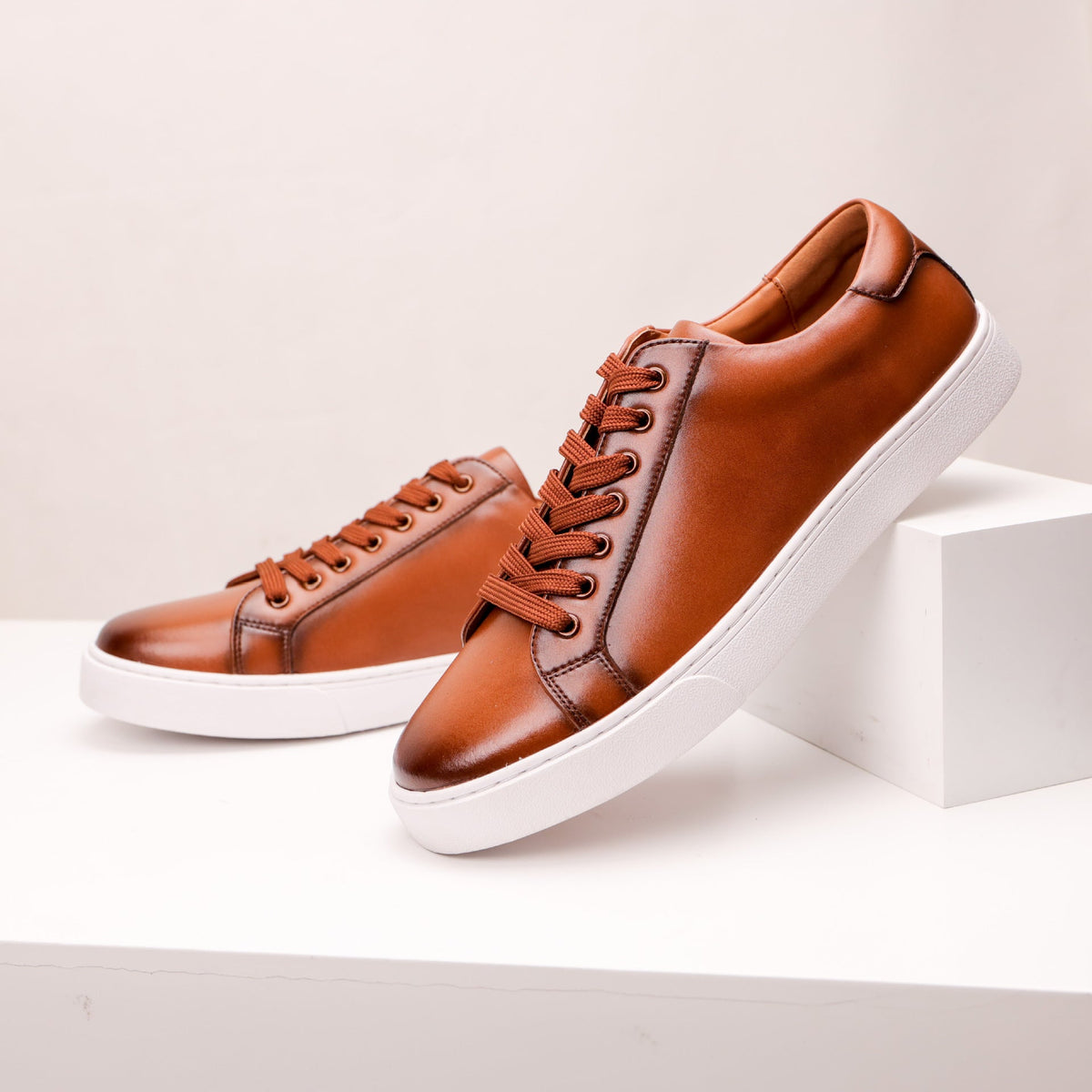 Baskets à lacets pour homme - Marron