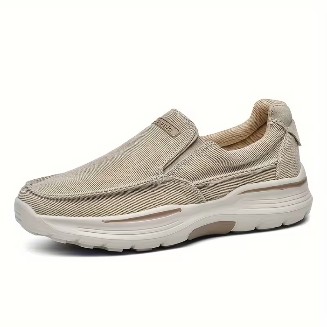 Baskets homme à enfiler dessus texturé - Beige