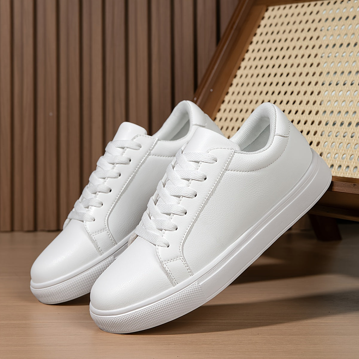 Baskets homme à lacets blanches - Blanc