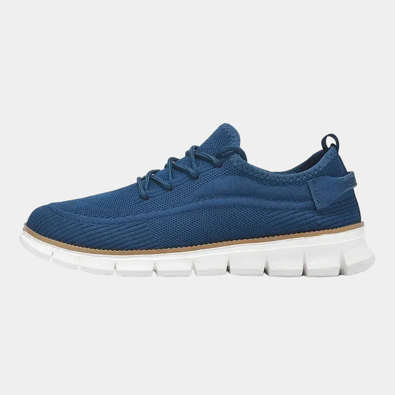 Baskets homme à lacets maille - Bleu
