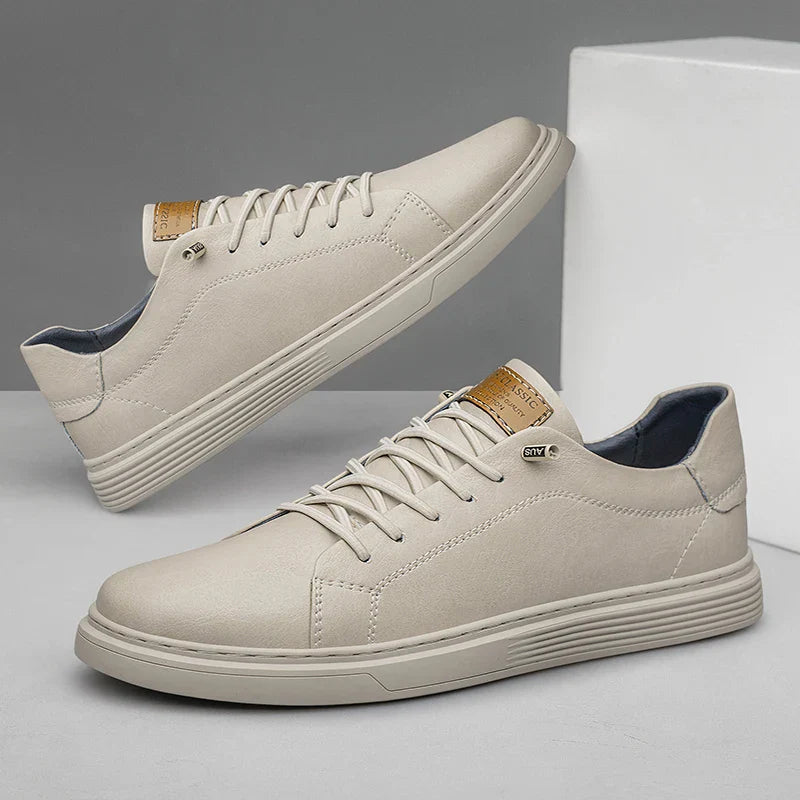 Baskets homme à lacets minimalistes - Blanc
