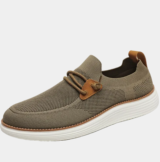 Baskets homme empeigne ajourée - Kaki