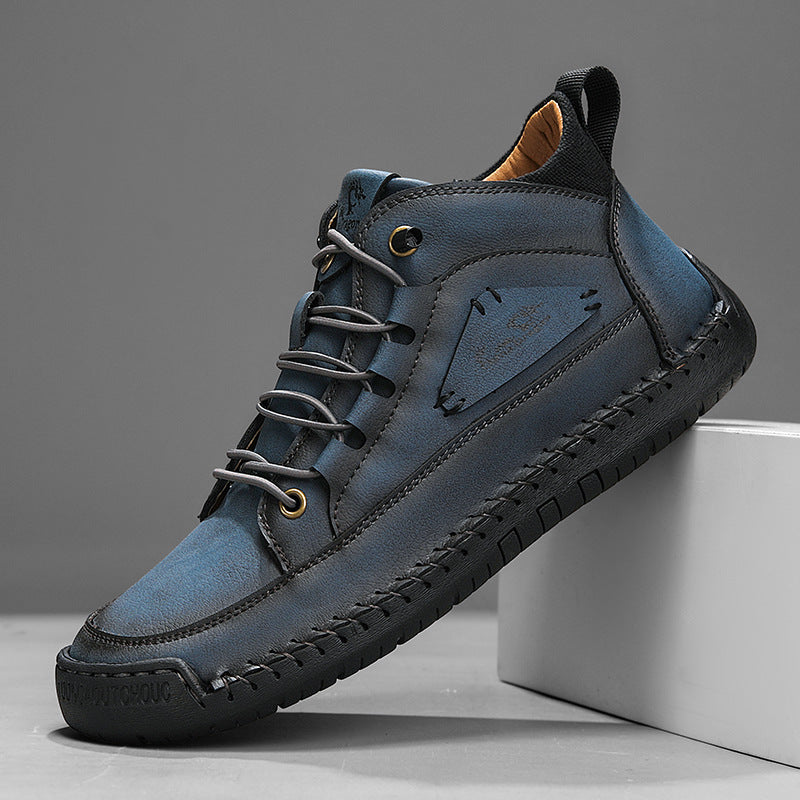 Baskets homme montantes surpiquées - image 6