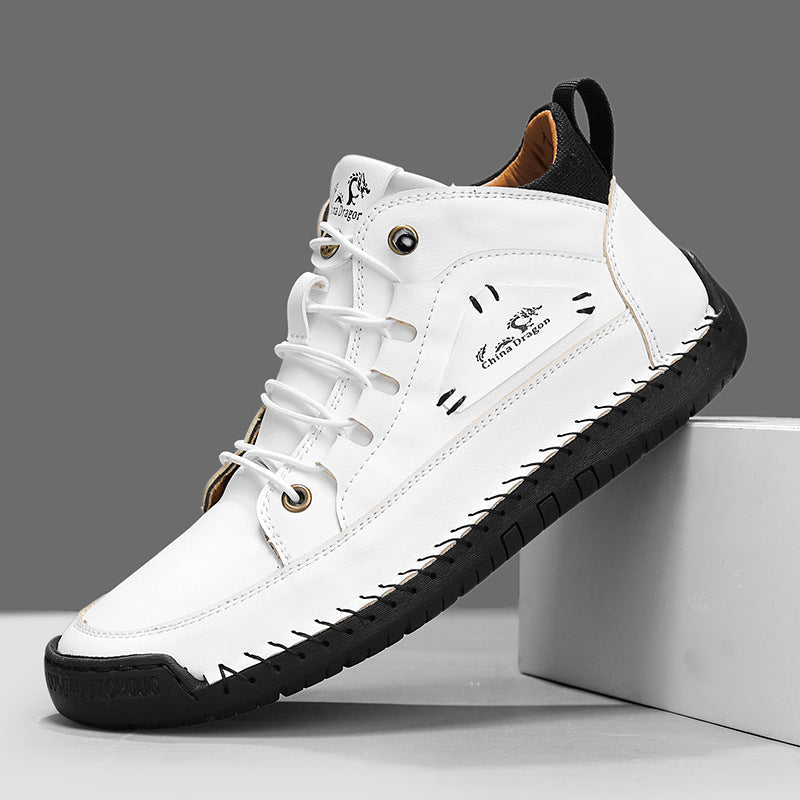 Baskets homme montantes surpiquées - image 8