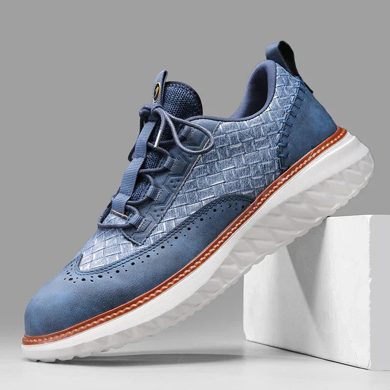 Baskets homme perforées - Bleu