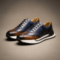Baskets homme semelle épaisse - Bleu
