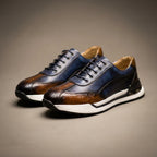 Baskets homme semelle épaisse - Bleu
