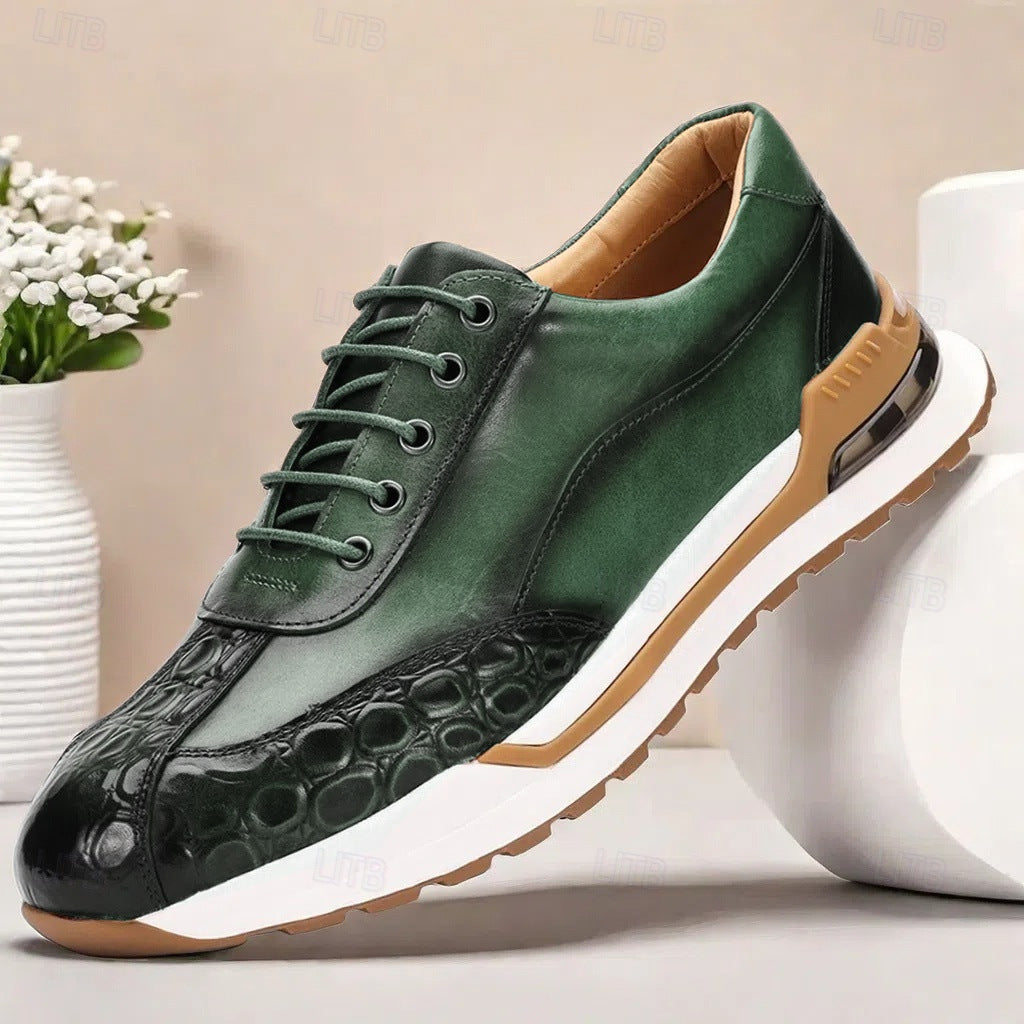 Baskets homme semelle épaisse - Vert