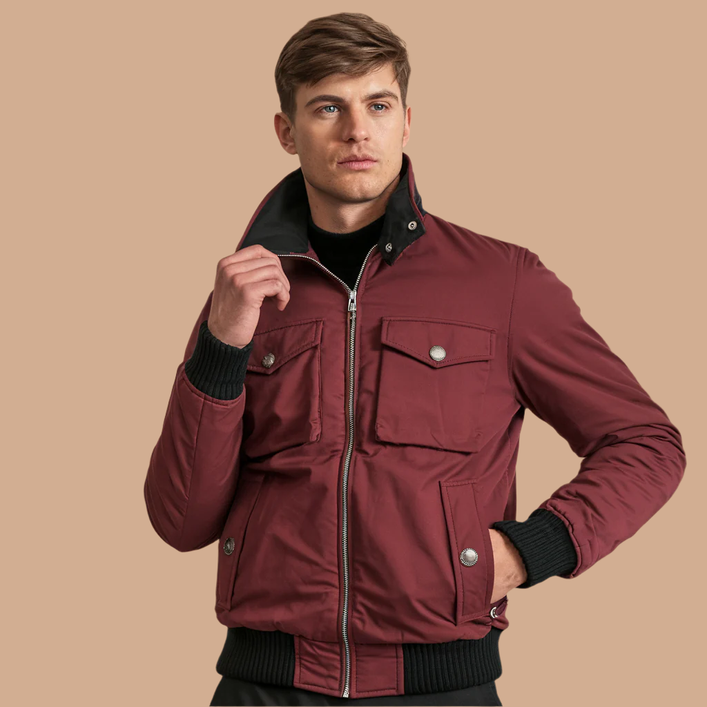 Blouson bombardier léger haut de gamme pour hommes - image 1