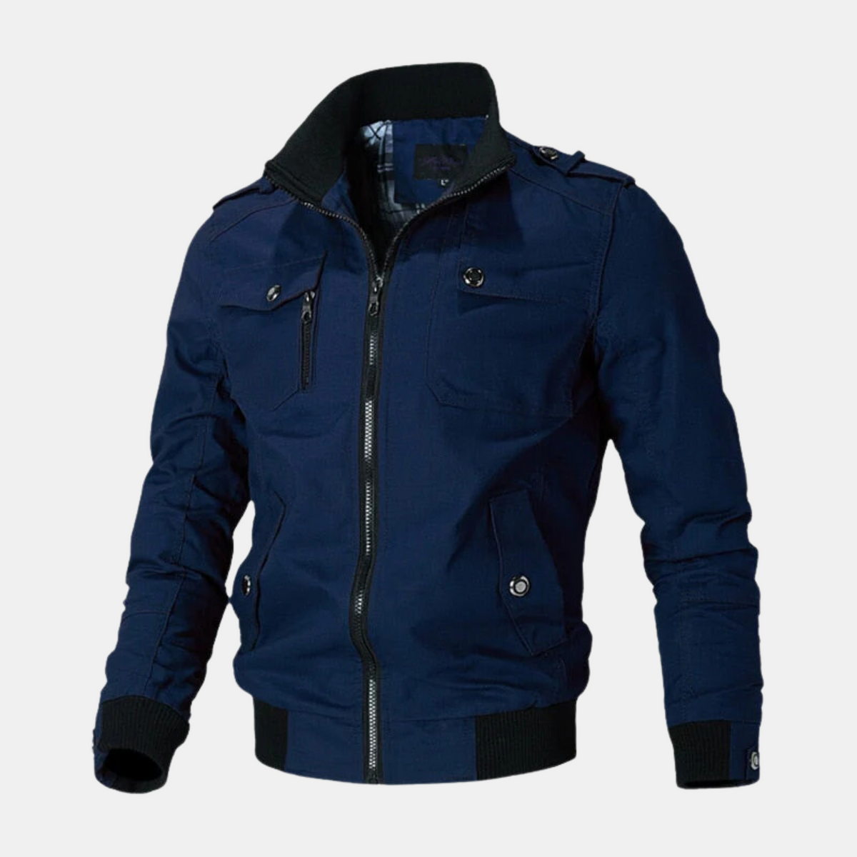 Blouson bombardier léger haut de gamme pour hommes - Bleu marine