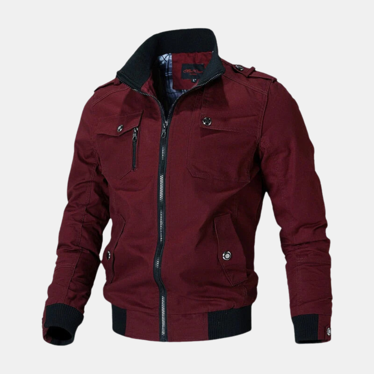 Blouson bombardier léger haut de gamme pour hommes - Bourgogne