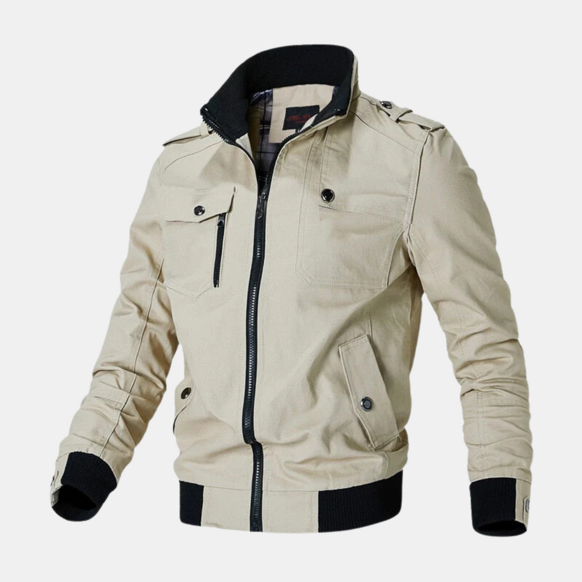 Blouson bombardier léger haut de gamme pour hommes - Kaki