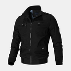 Blouson bombardier léger haut de gamme pour hommes - Noir