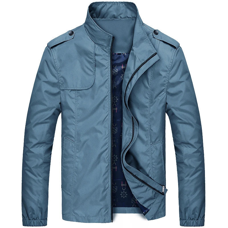Blouson Bombardier Moderne pour Homme – Veste Zippée Décontractée - Bleu