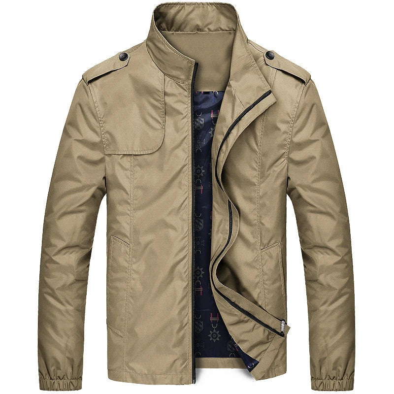 Blouson Bombardier Moderne pour Homme – Veste Zippée Décontractée - Kaki