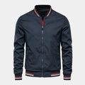 Blouson bomber homme zippé col montant - Bleu foncé