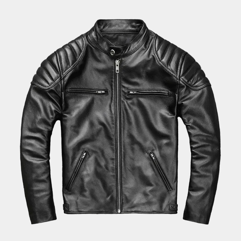 Blouson homme col montant zippé - Noir