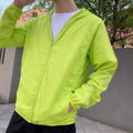 Blouson homme zippé à capuche - Vert clair