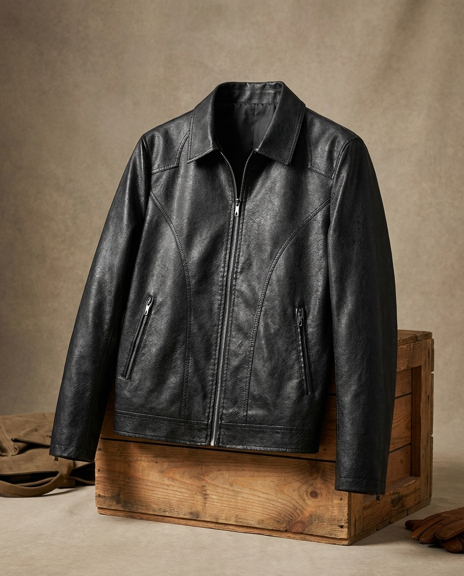 Blouson homme zippé col classique - image 3
