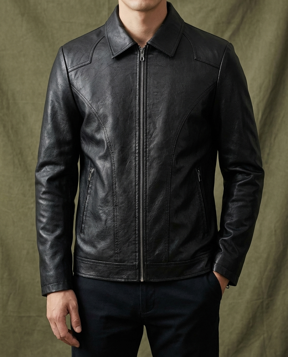Blouson homme zippé col classique - image 5
