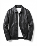 Blouson homme zippé col classique - Noir