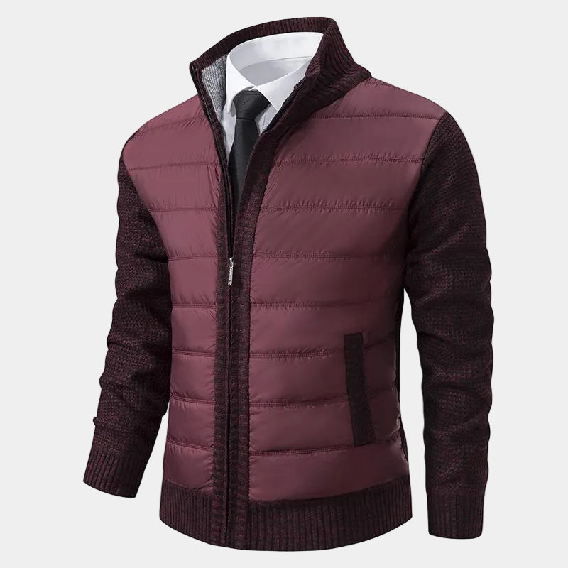 Blouson homme zippé matelassé - Rouge