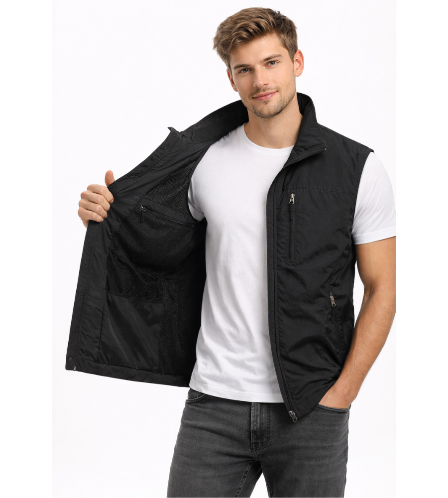 Bodywarmer homme zippe a col montant - Pratique et polyvalent - image 8