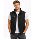 Bodywarmer homme zippe a col montant - Pratique et polyvalent - Noir