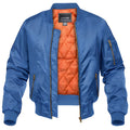 Bomber classique pour homme – veste style aviateur avec fermeture éclair - Bleu