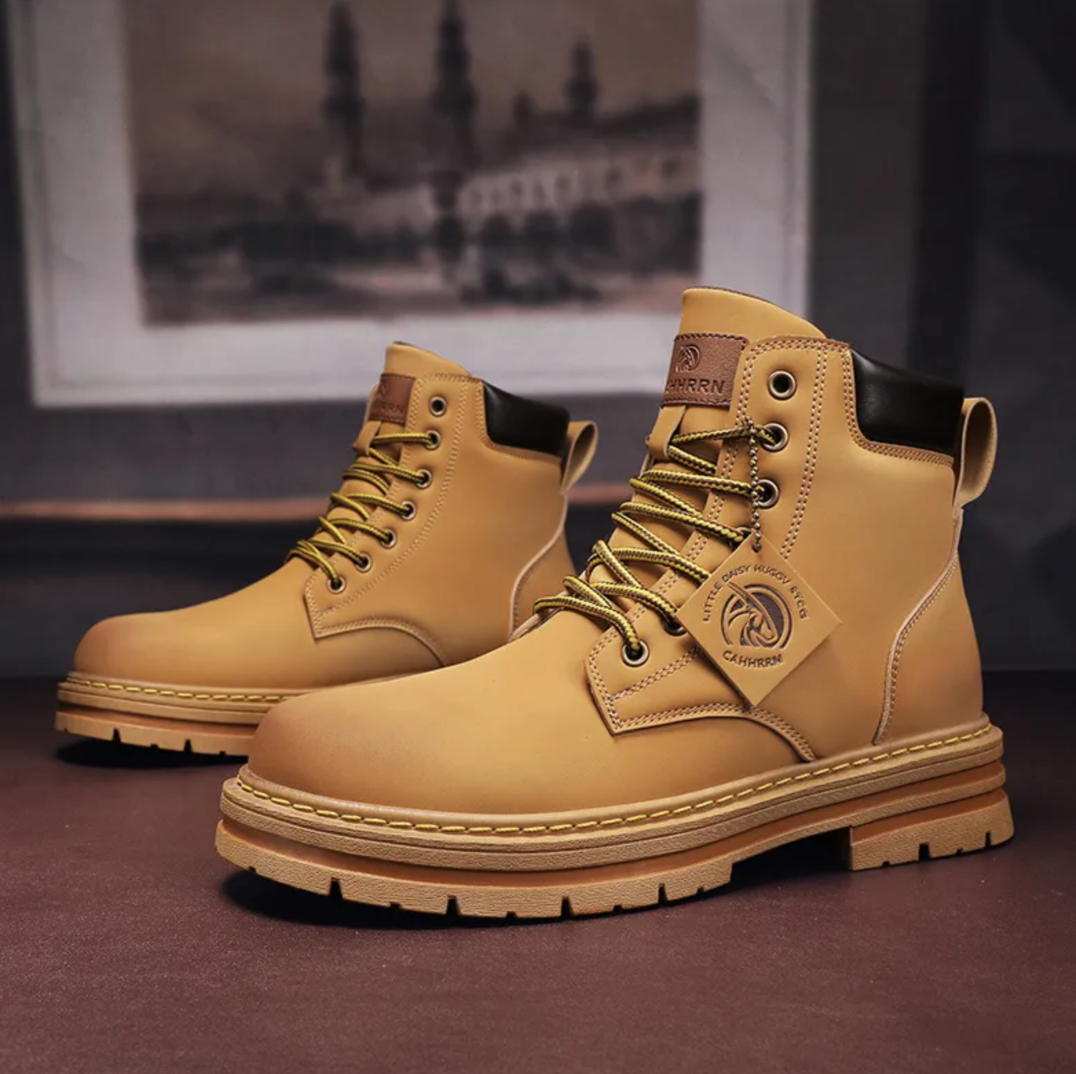 Bottes à Lacets Durables de Luxe pour Homme – Chaussures Confortables au Quotidien - Brun