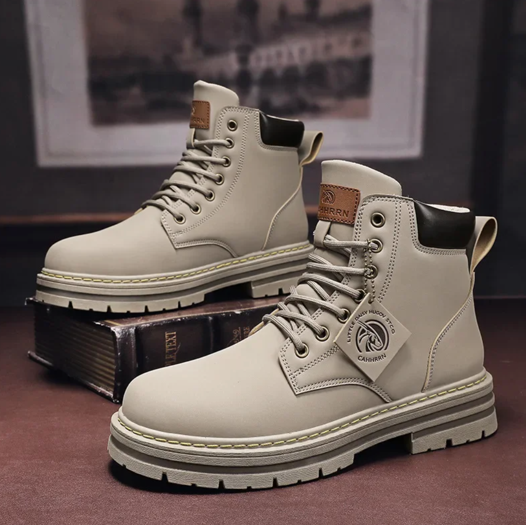 Bottes à Lacets Durables de Luxe pour Homme – Chaussures Confortables au Quotidien - Gris