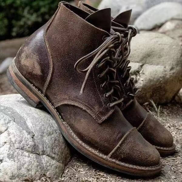 Bottes à lacets homme - Marron foncé