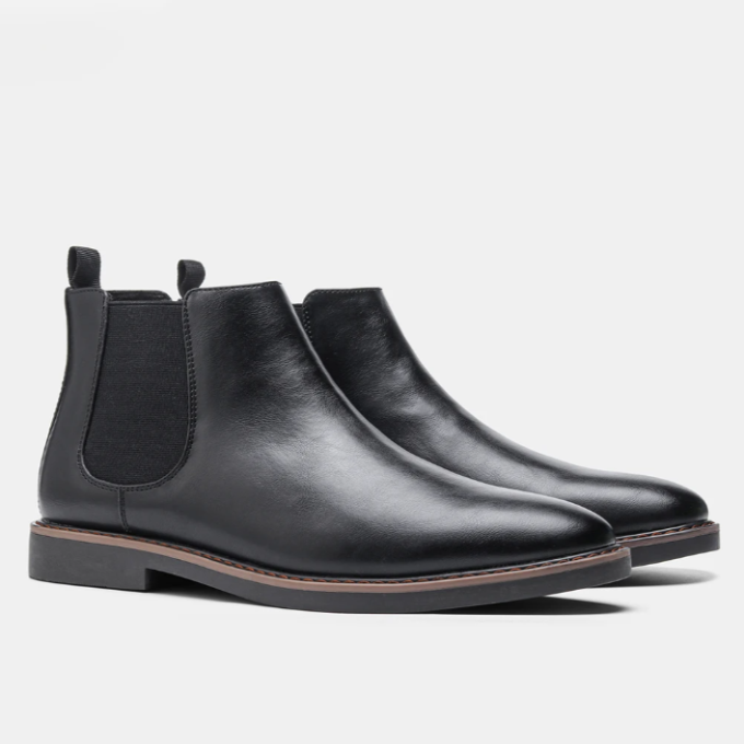 Bottes Chelsea homme lisses - Noir