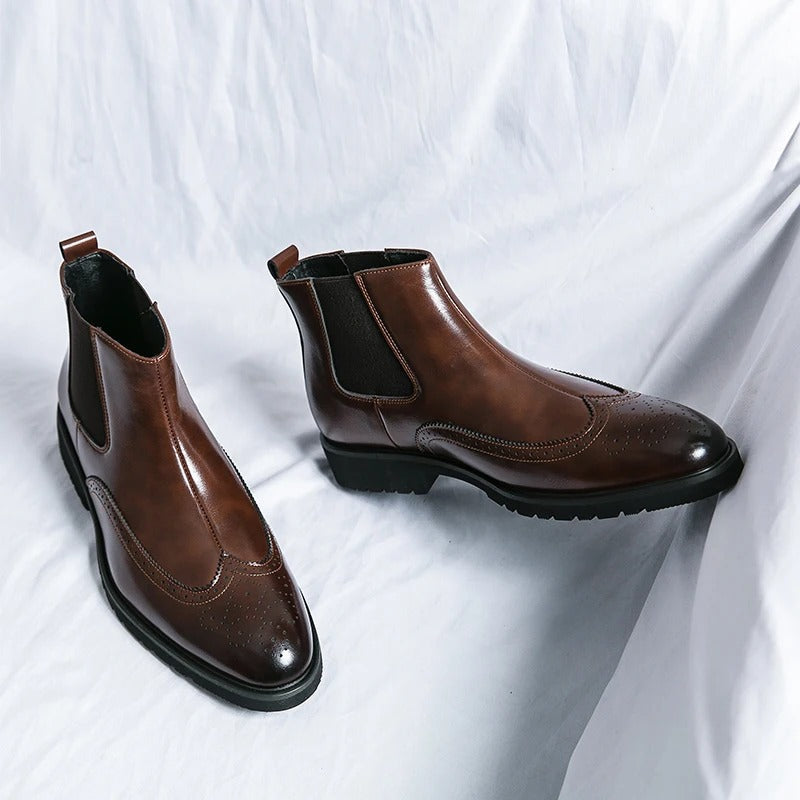 Bottes Chelsea homme perforées - image 4