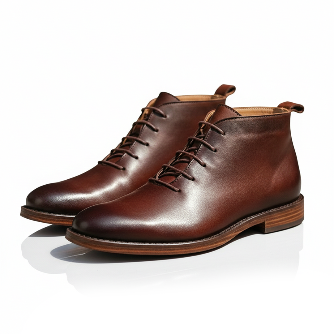 Bottes homme à lacets - Marron