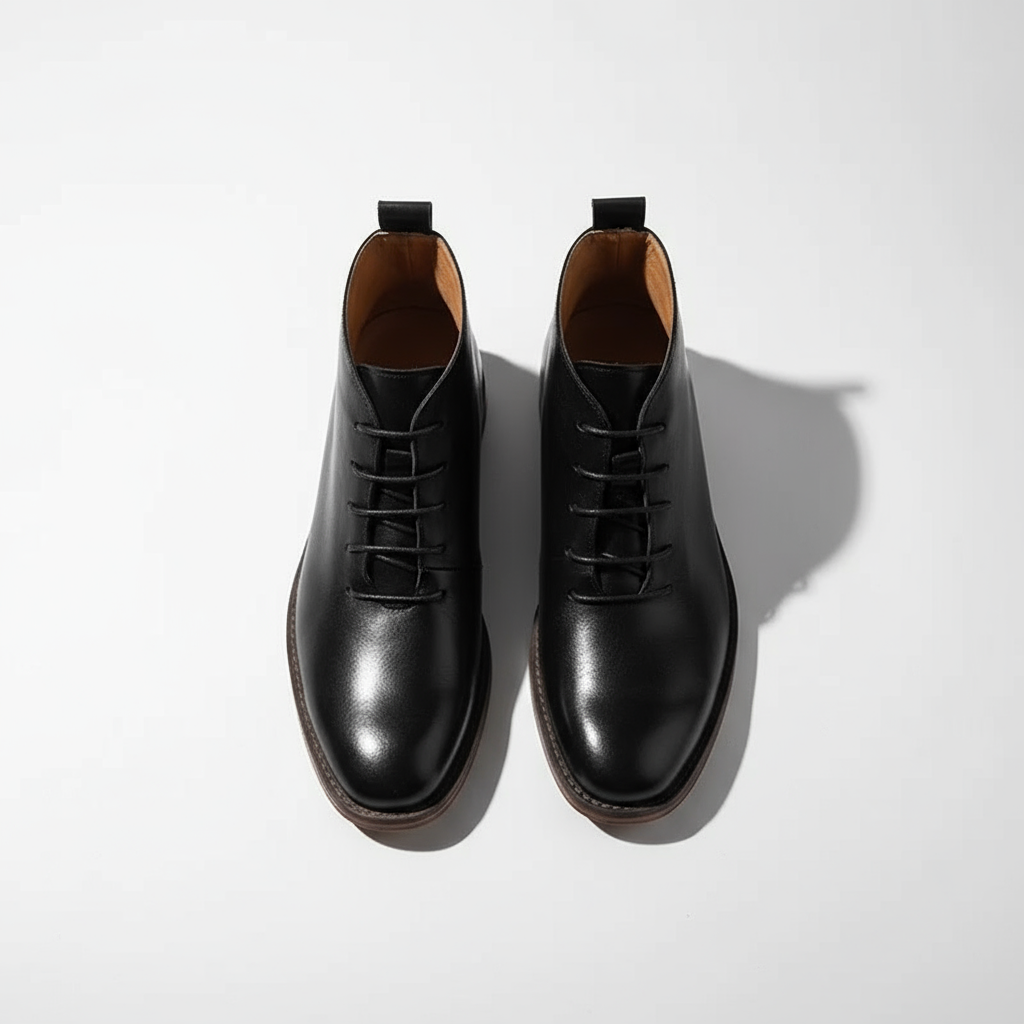 Bottes homme à lacets - Noir