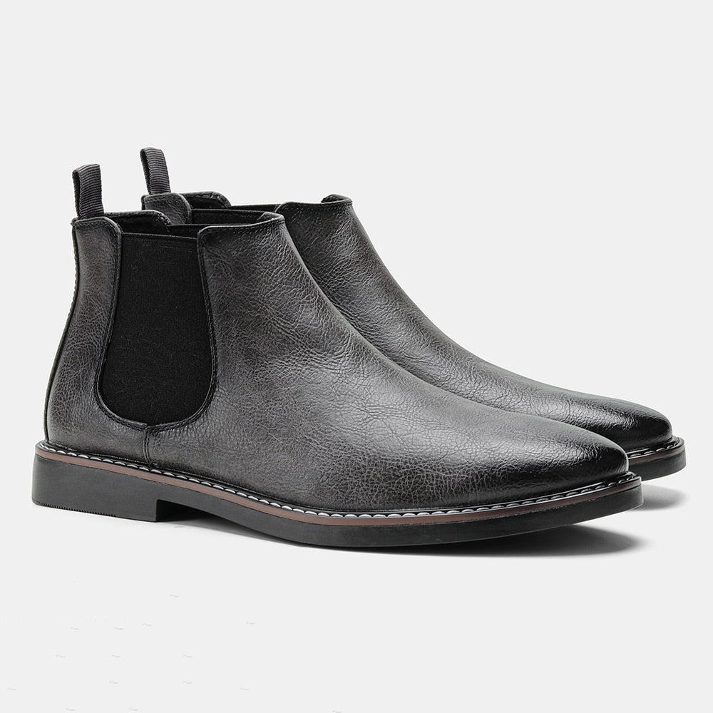 Bottines Chelsea homme à enfiler - Gris