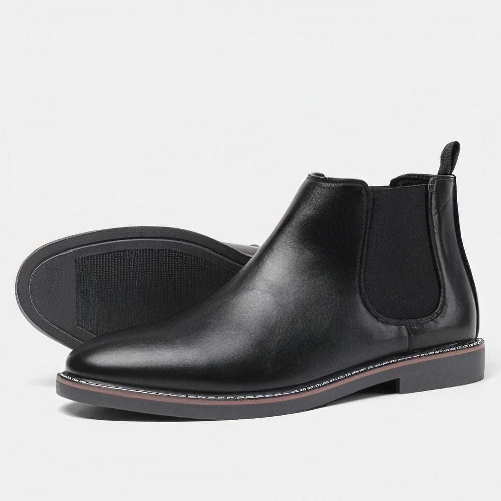 Bottines Chelsea homme à enfiler - Noir