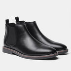 Bottines homme à empiècements élastiques - Noir