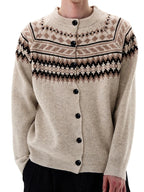 Cardigan Boutonné Côtelé pour Hommes - Multicolore
