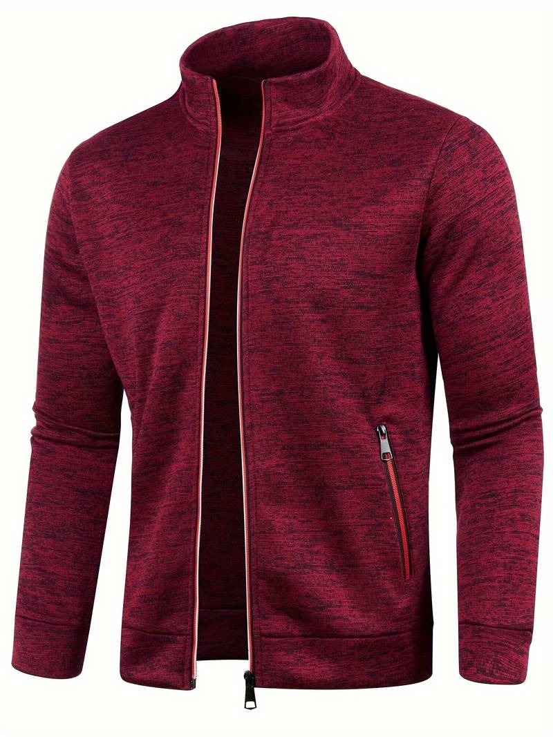 Cardigan en maille zippé - Bourgogne
