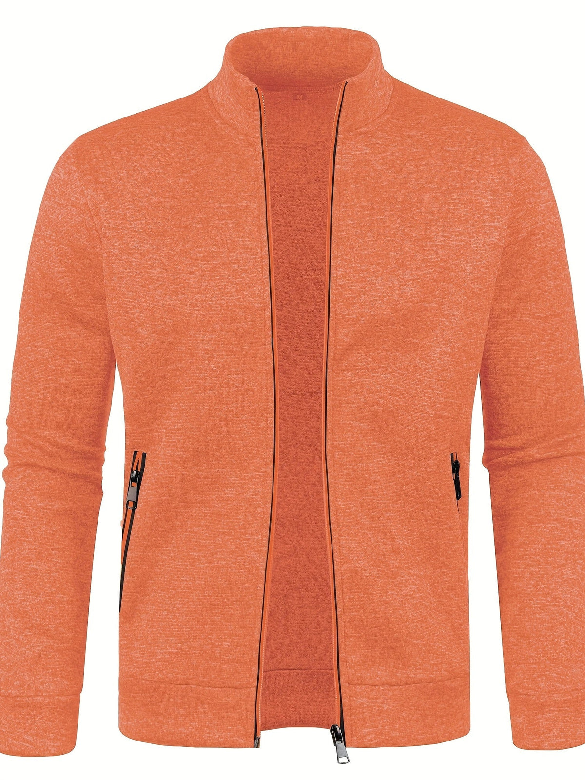 Cardigan en maille zippé - Orange