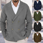 Cardigan Homme à Col Revers – Pull Fitté à Boutonnage Double en Maille Légère - image 1