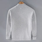 Cardigan Homme à Maille Côtelée Zippé – Pull Classique avec Fermeture Éclair - image 2