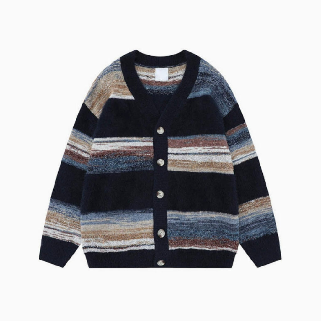 Cardigan Homme Avec Rayures - Multicolore