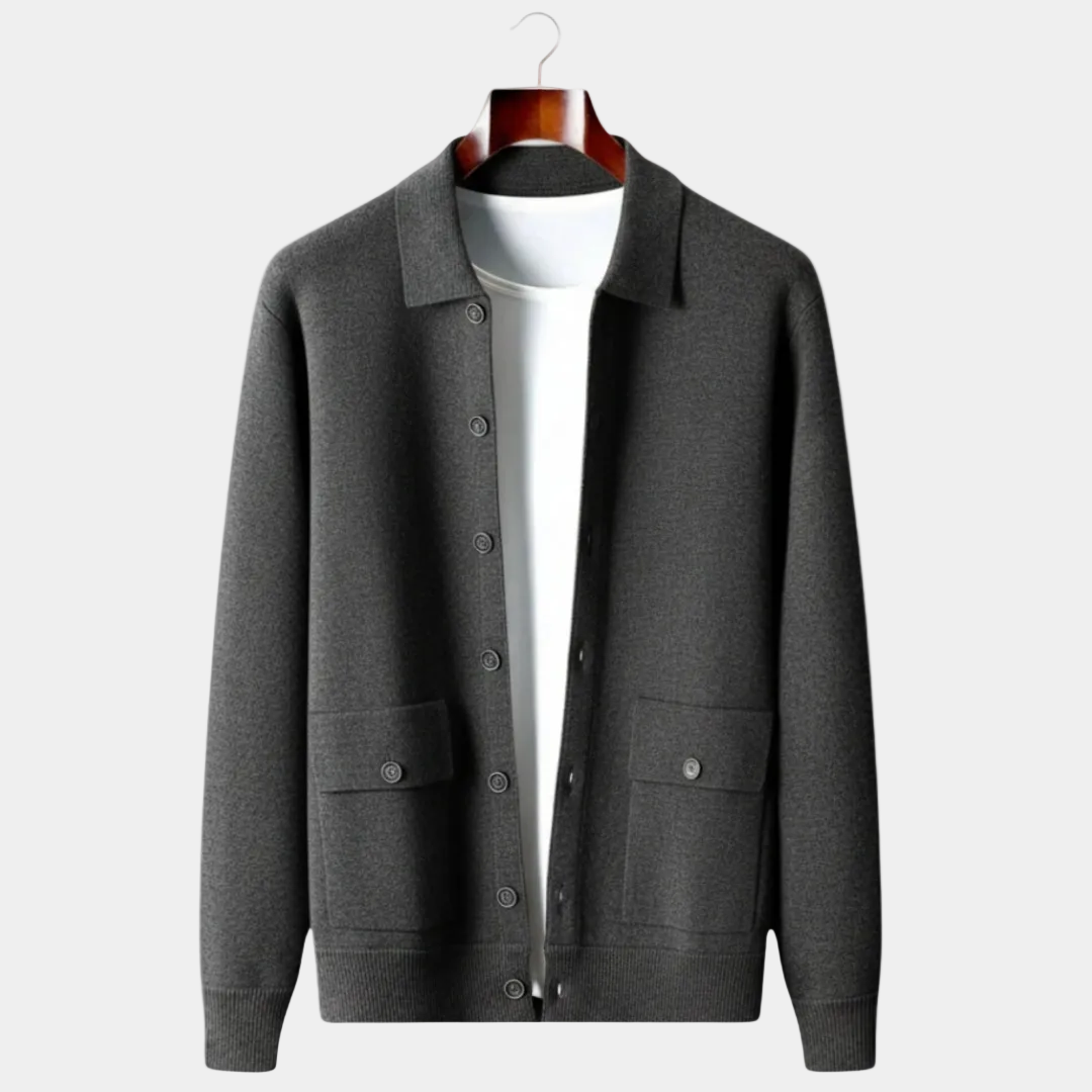 Cardigan homme boutonné - Noir
