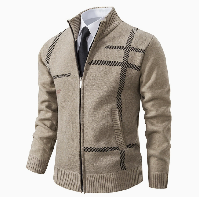 Cardigan homme zippé - Beige