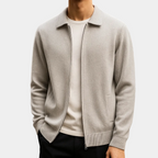 Cardigan homme zippé col chemise - image 6