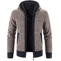 Cardigan zippé confortable et élégant pour homme – Tricot à capuche avec poches - Brun