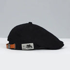 Casquette Plate Ajustable pour Hommes - Noir